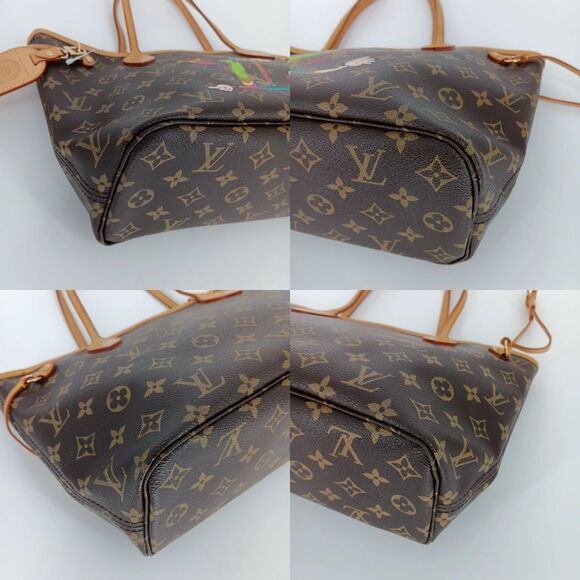 Louis Vuitton x Murakami Monogram Colorful Floral Leather PM Neverfull Tote Bag - Picture 16 of 16